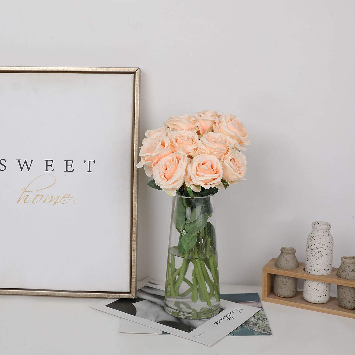 💥$6.99 On Sale Today Only🌹Never Wither Realistic Artificial Long Stem Rose