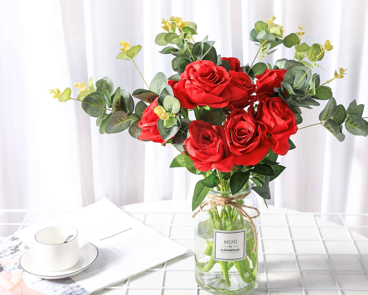 💥$6.99 On Sale Today Only🌹Never Wither Realistic Artificial Long Stem Rose